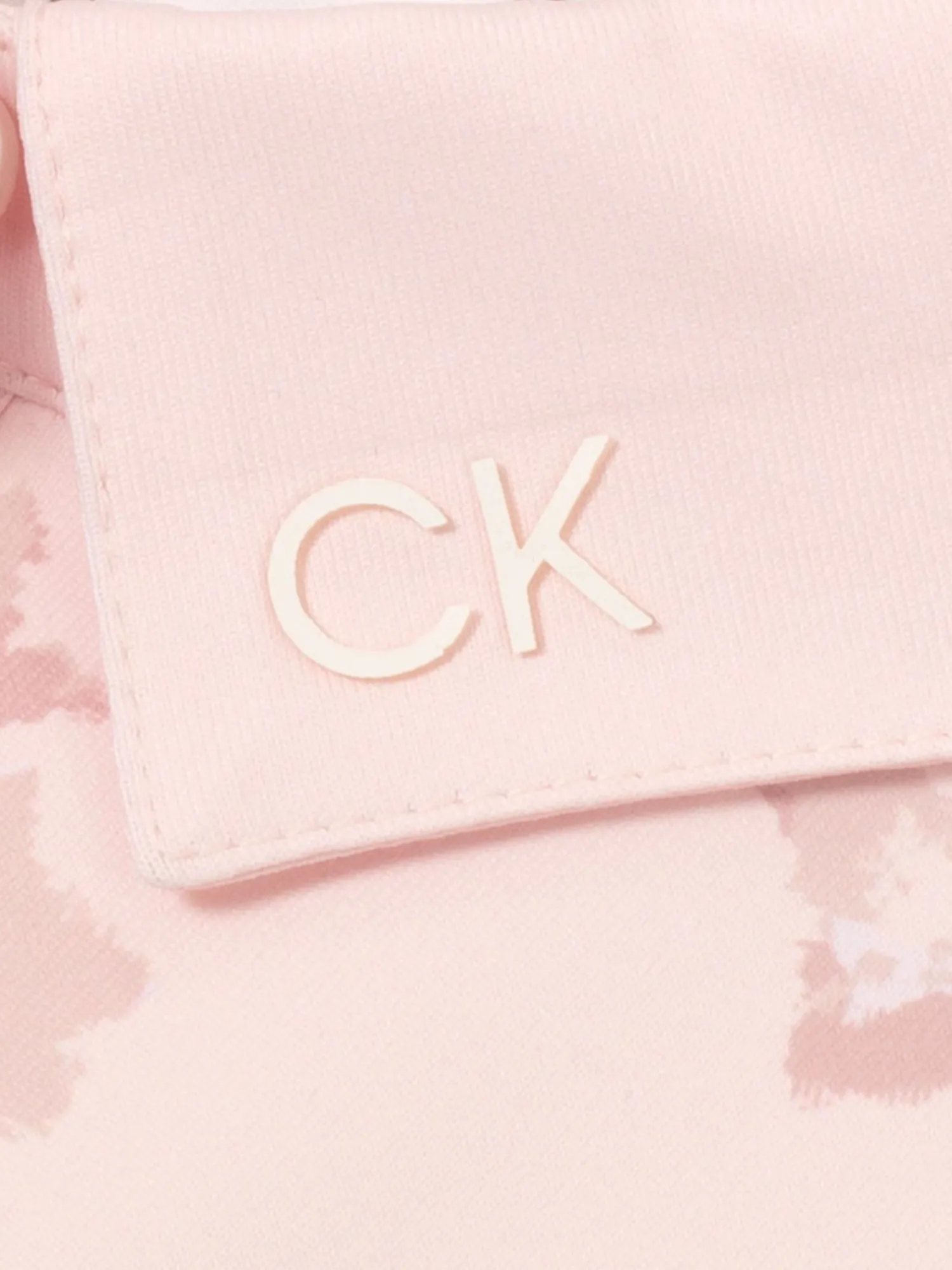Calvin Klein Shirts|Womens Harmony Printed Sleeveless Polo Shirt - Shell Pink