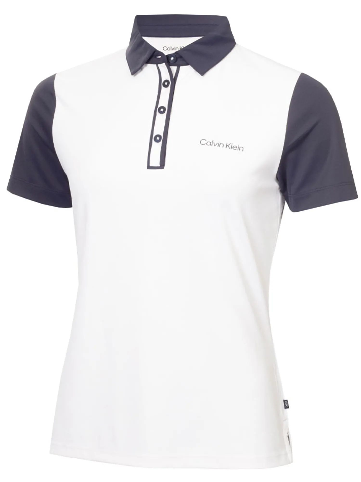 Calvin Klein Shirts|Womens Leigh Polo Shirt - White/Navy