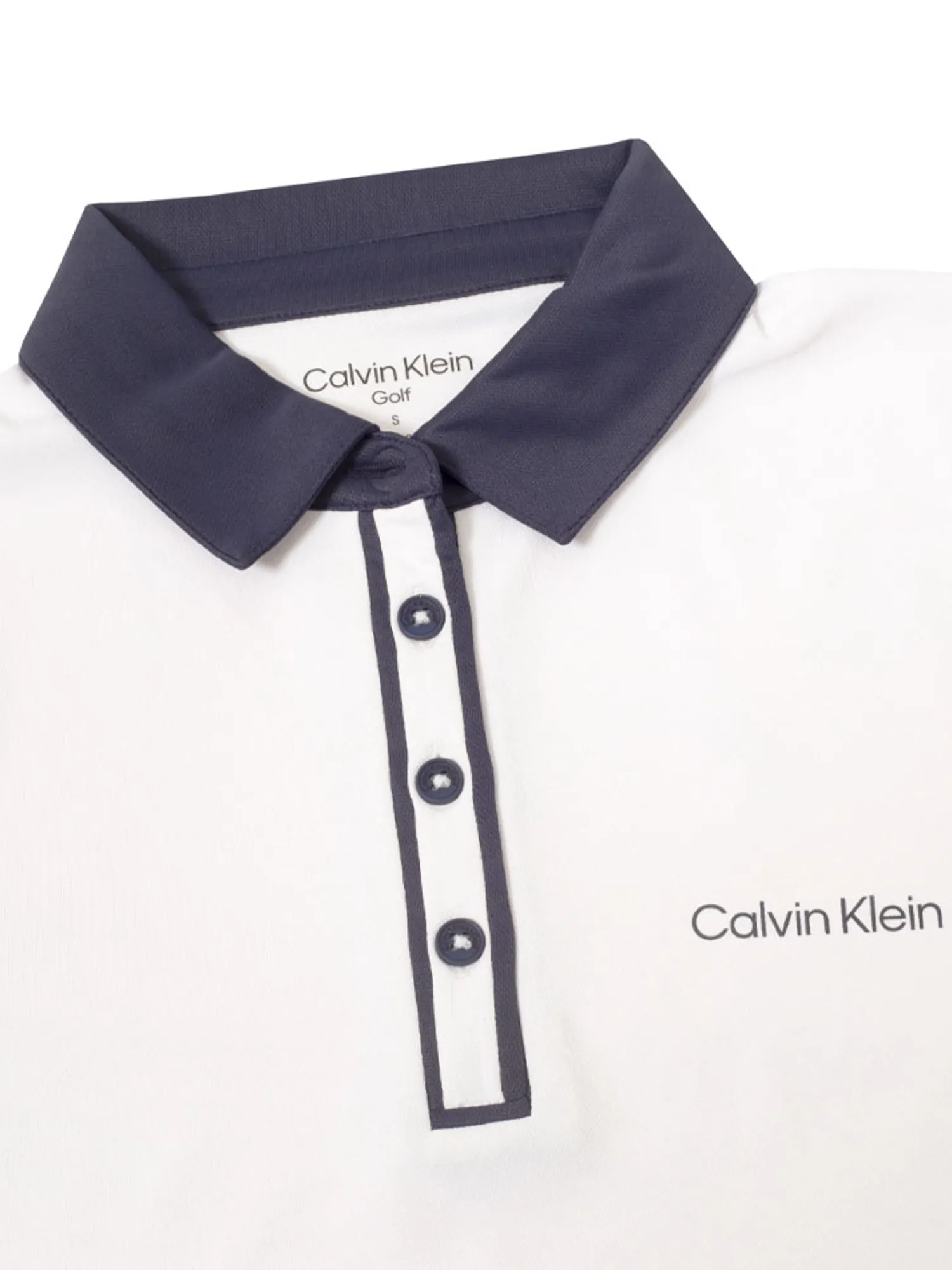 Calvin Klein Shirts|Womens Leigh Polo Shirt - White/Navy