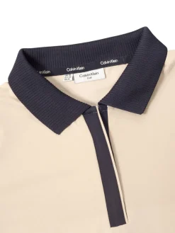 Calvin Klein Shirts|Womens Mila Long Sleeve Polo - Tapioca