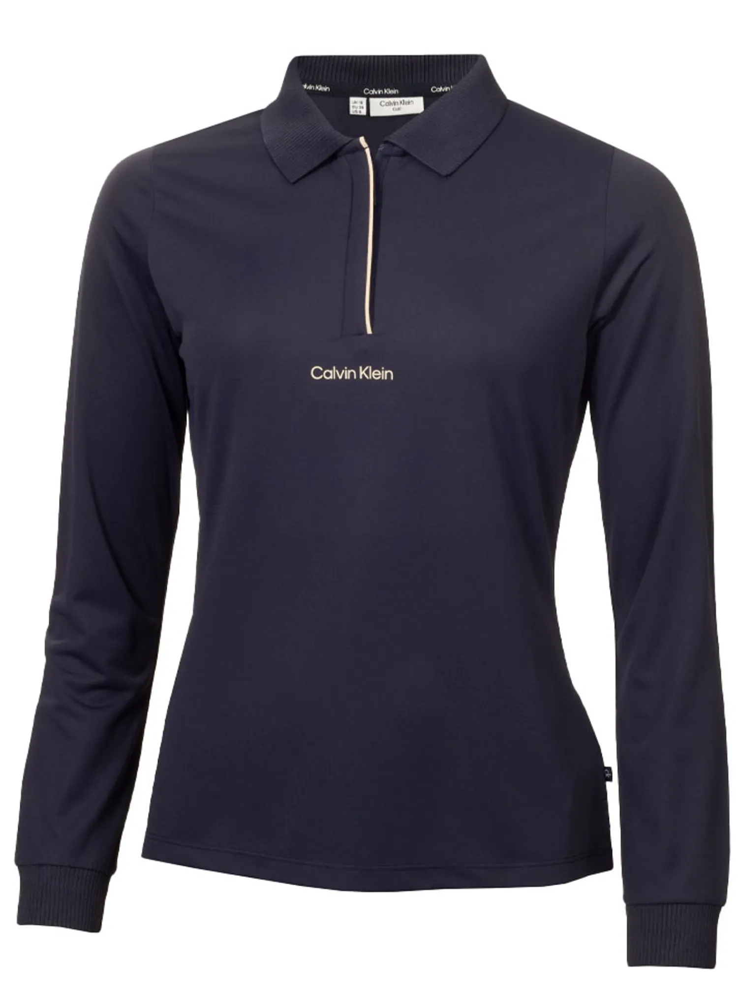 Calvin Klein Shirts|Womens Mila Long Sleeve Polo - Navy