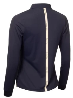 Calvin Klein Shirts|Womens Mila Long Sleeve Polo - Navy