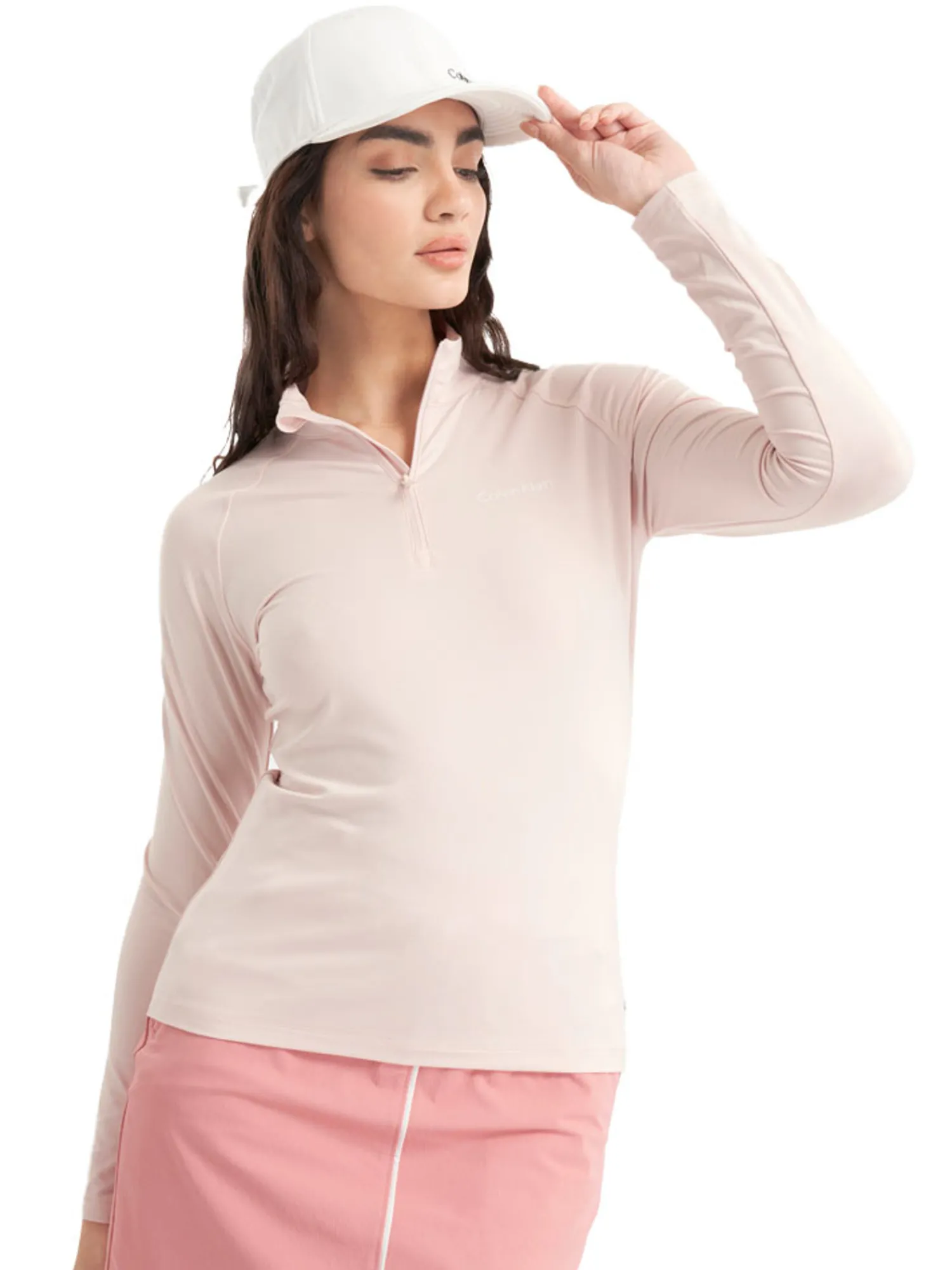 Calvin Klein Jumpers|Womens San Marco's 1/4-Zip - Shell Pink