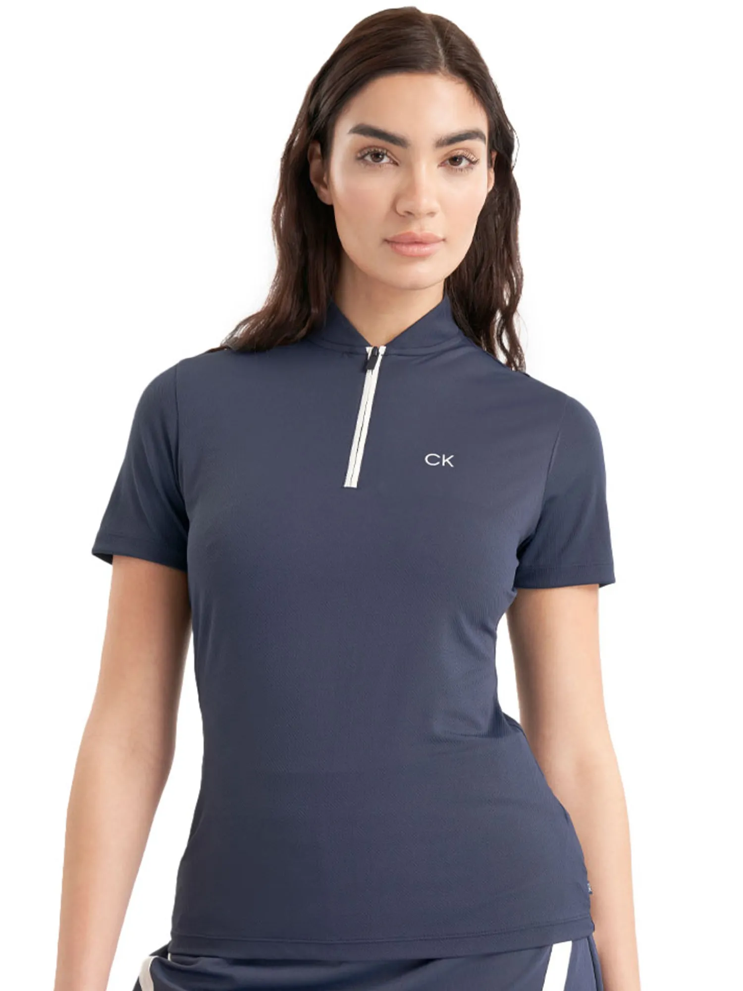 Calvin Klein Shirts|Womens Tattler Mock Neck Top - Navy