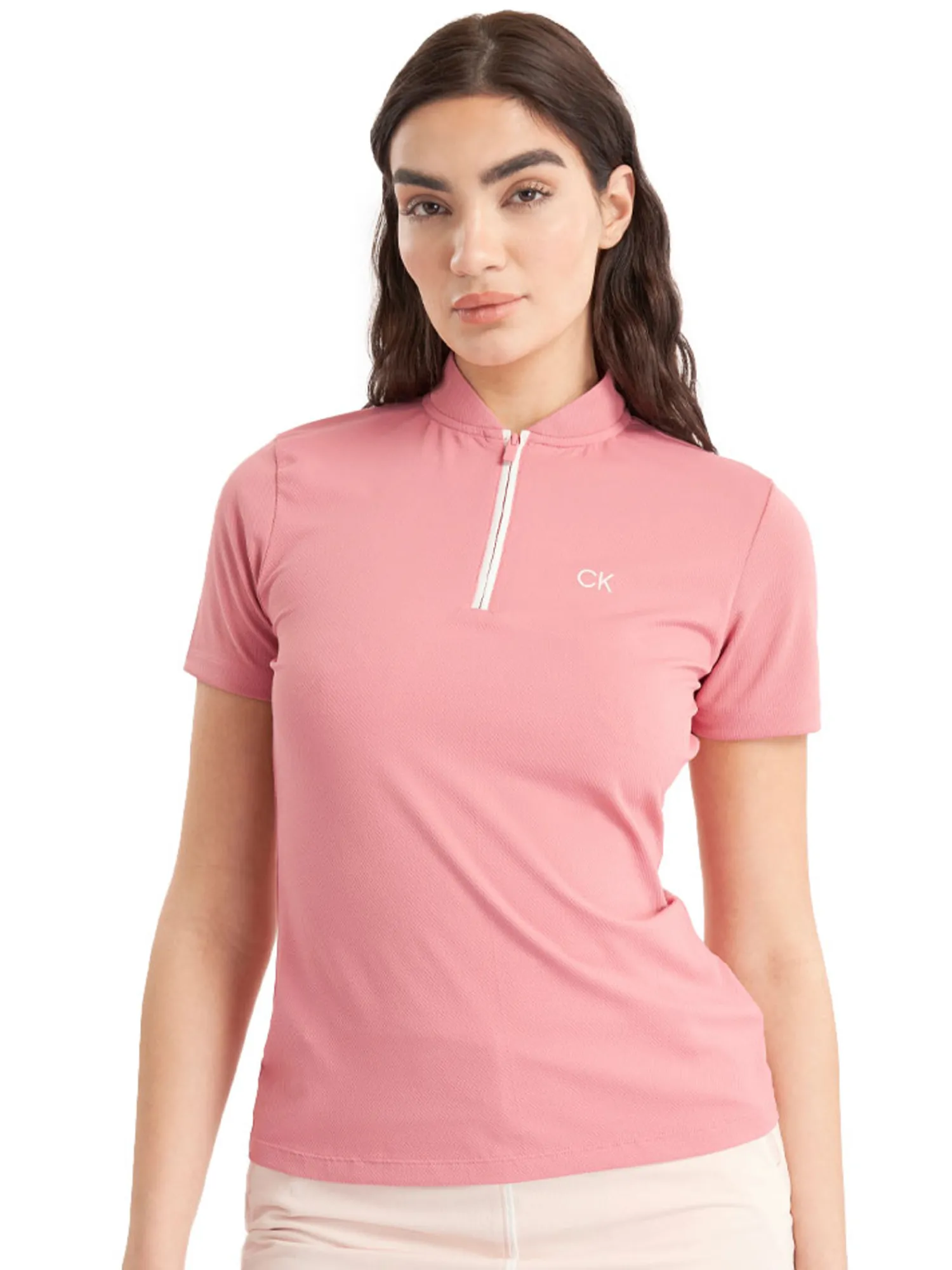 Calvin Klein Shirts|Womens Tattler Mock Neck Top - Powder Pink