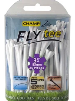 CHAMP Tees|Fly Tees 25 Pack 3.25 Inches White