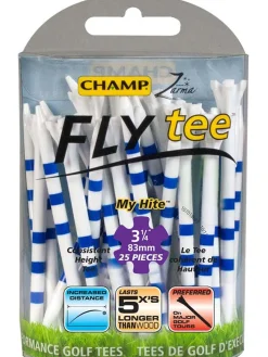 CHAMP Tees|FLYtee MyHite 25 Pack 3.25 Inches White/Blue