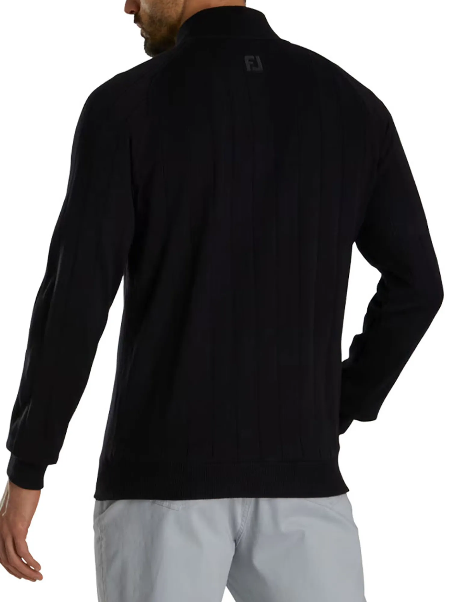 FootJoy Jumpers|Drop Needle Pullover - Black