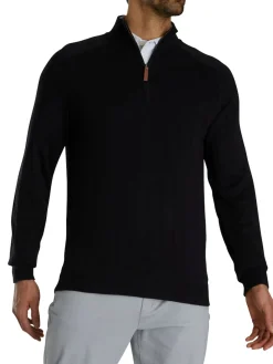 FootJoy Jumpers|Drop Needle Pullover - Black