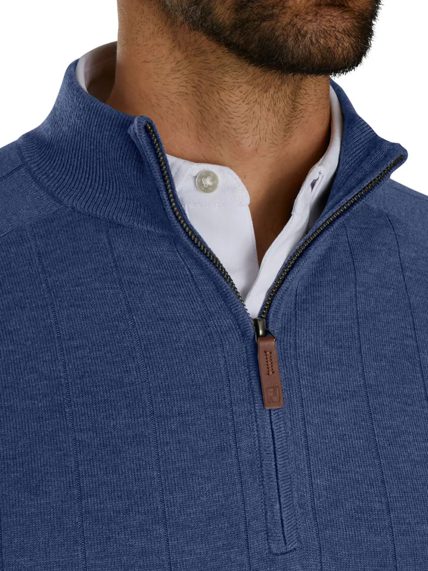 FootJoy Jumpers|Drop Needle Pullover - Navy