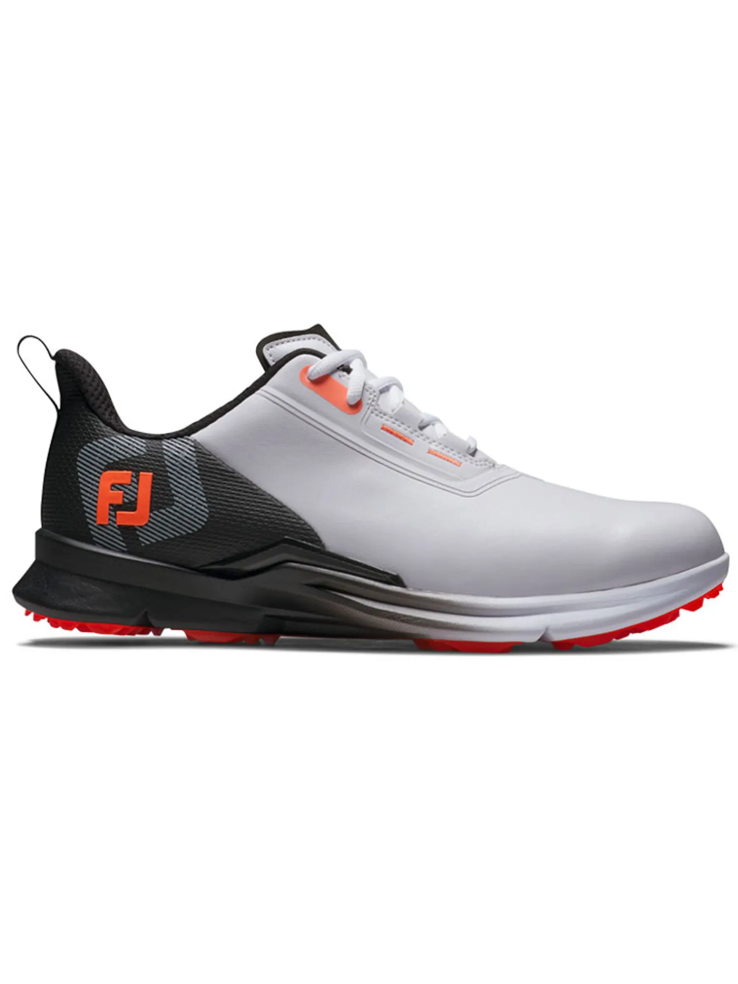 FootJoy Mens Golf Shoes|Fuel Golf Shoes - White/Black/Coral