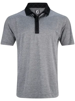 FootJoy Shirts|Heather Lisle Polo Shirt (Athletic Fit) - Charcoal/Black