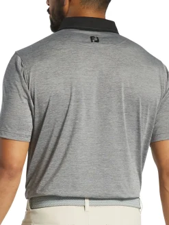 FootJoy Shirts|Heather Lisle Polo Shirt (Athletic Fit) - Charcoal/Black