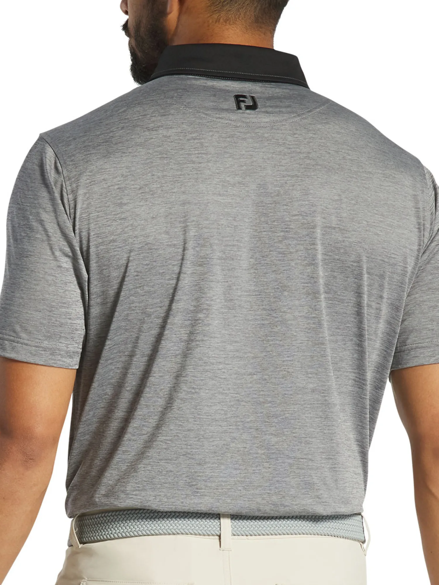 FootJoy Shirts|Heather Lisle Polo Shirt (Athletic Fit) - Charcoal/Black