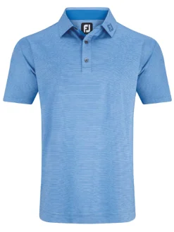 FootJoy Shirts|Heather Stripe Lisle Polo Shirt - Blue
