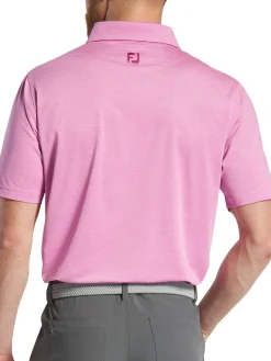 FootJoy Shirts|Heather Stripe Lisle Polo Shirt - Pink