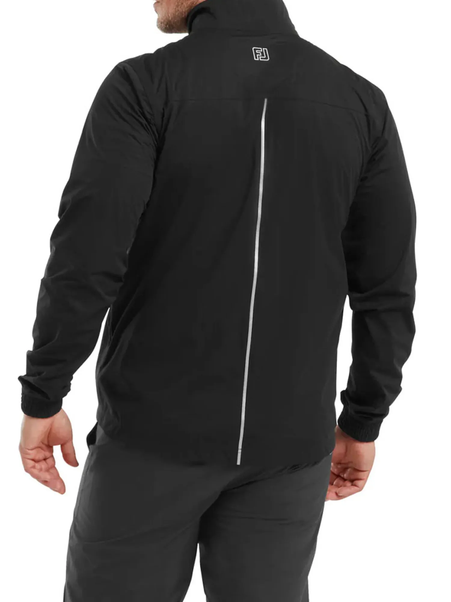 FootJoy Wind & Rain Wear|HydroKnit Rain Jacket - Black