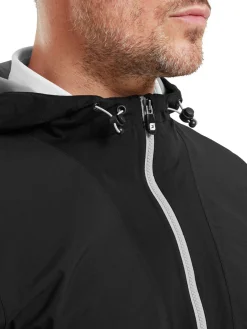 FootJoy Wind & Rain Wear|HydroLite X Rain Hoodie - Black