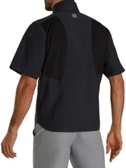 FootJoy Wind & Rain Wear|HydroLite X Short Sleeve Rain Jacket - Black