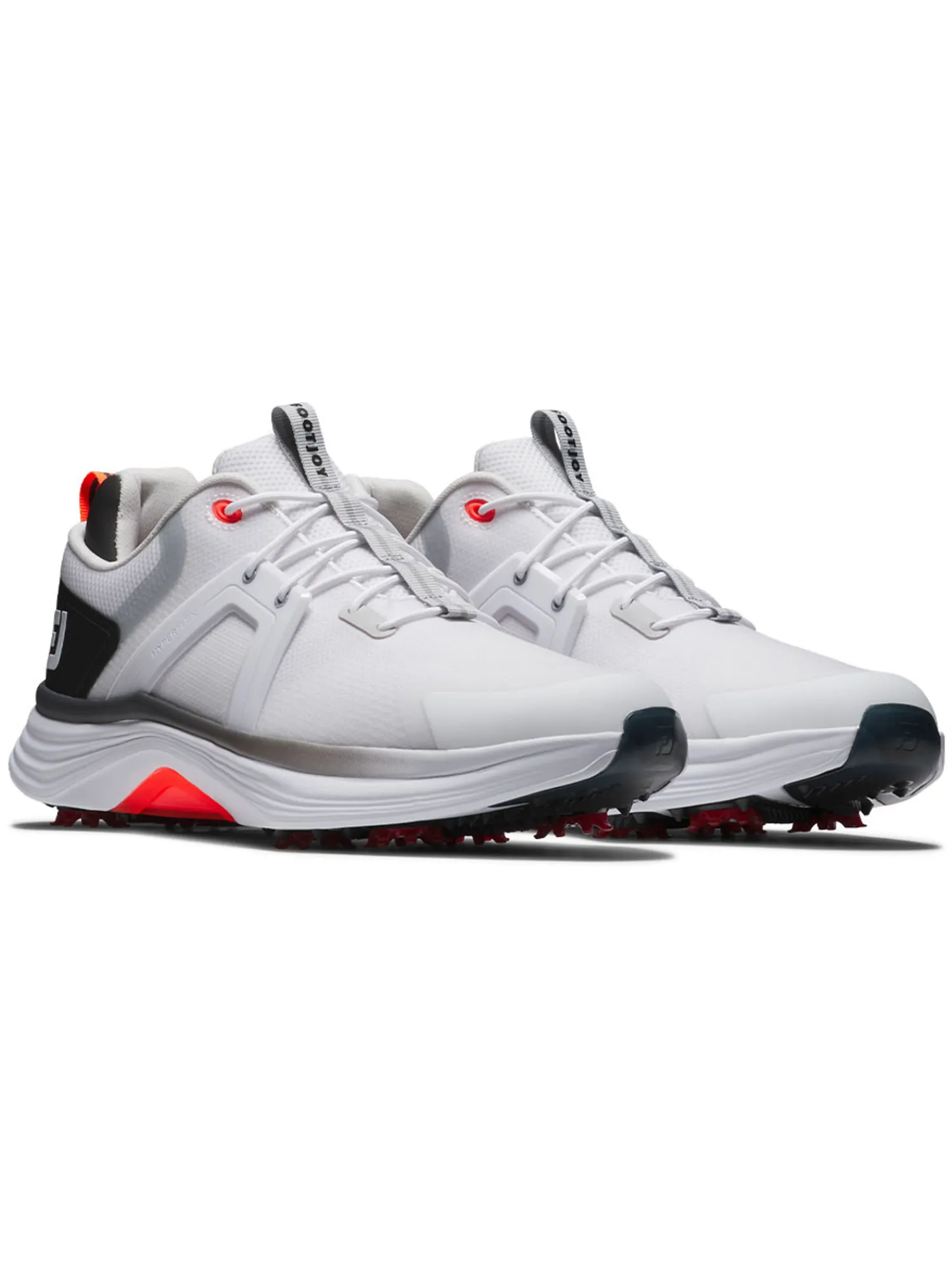 FootJoy Mens Golf Shoes|HyperFlex Golf Shoes - White/Black/Red