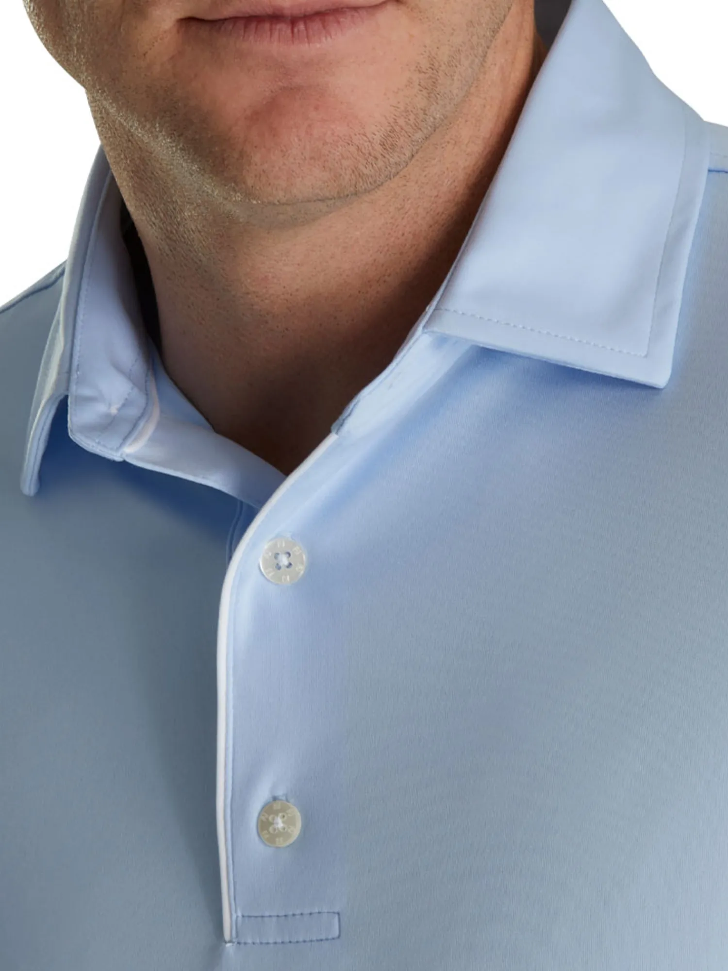 FootJoy Shirts|Long Sleeve Sun Protection Polo - Sky