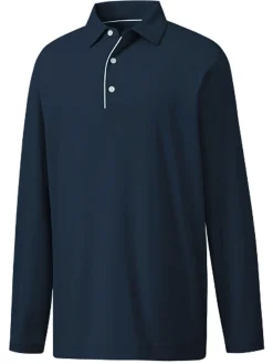 FootJoy Shirts|Long Sleeve Sun Protection Polo - Navy