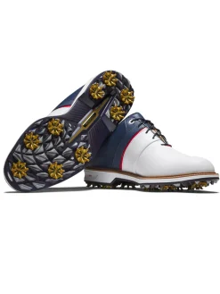 FootJoy Mens Golf Shoes|Premiere Series Packard Liberty Limited Edition Golf Shoes - White/Navy