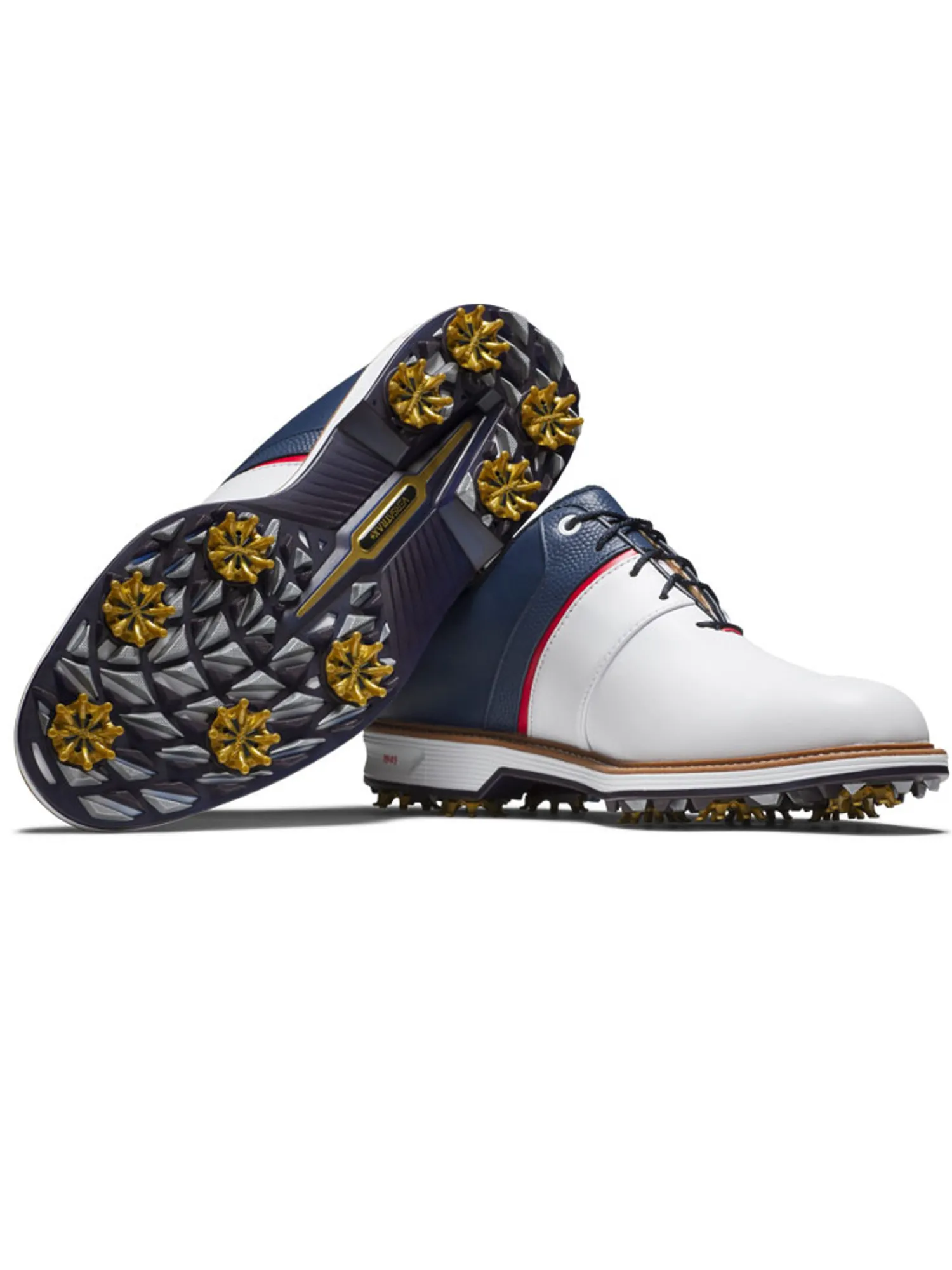 FootJoy Mens Golf Shoes|Premiere Series Packard Liberty Limited Edition Golf Shoes - White/Navy