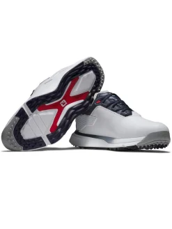 FootJoy Mens Golf Shoes|Pro SLX Golf Shoes - White/Navy/Red