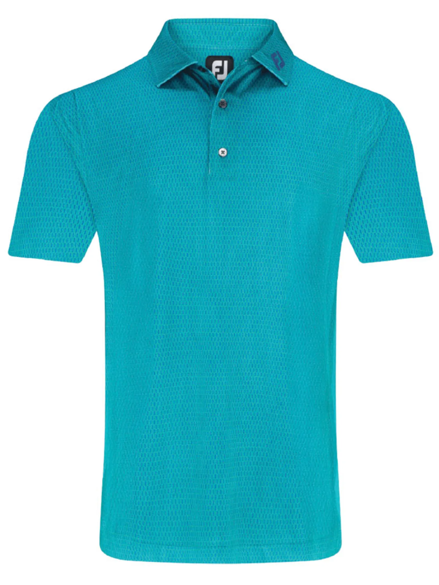 FootJoy Shirts|Skyscraper Print Lisle Polo Shirt (Athletic Fit) - Blue/Emerald