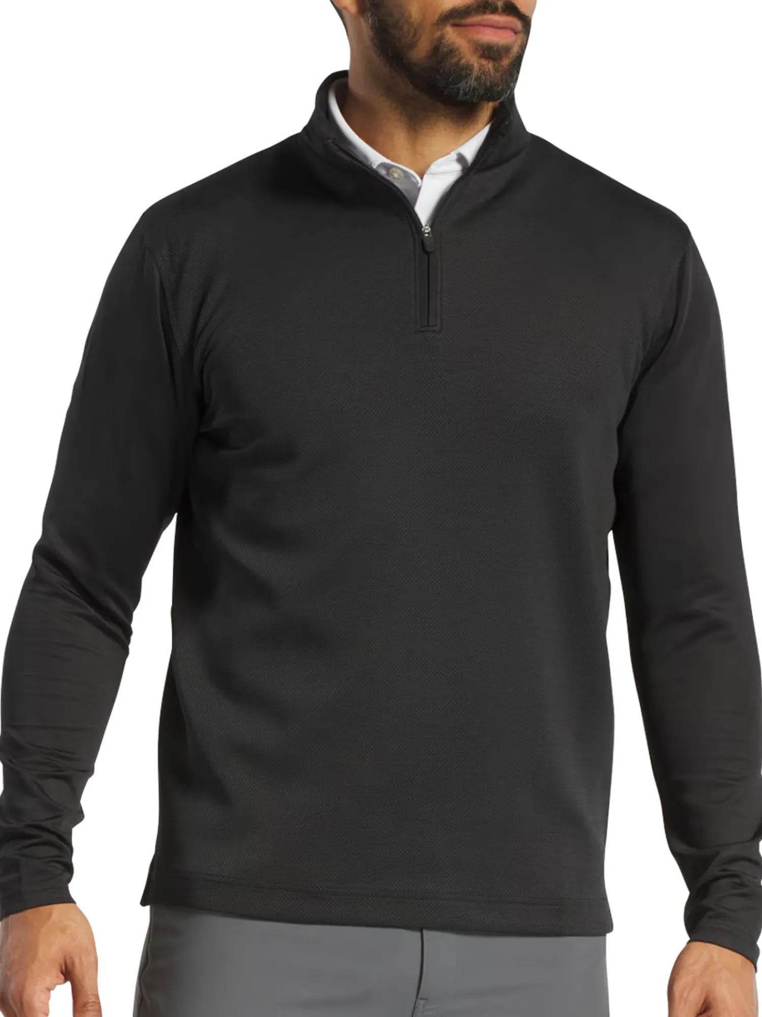 FootJoy Jumpers|Tonal Block Pullover (Athletic Fit) - Black