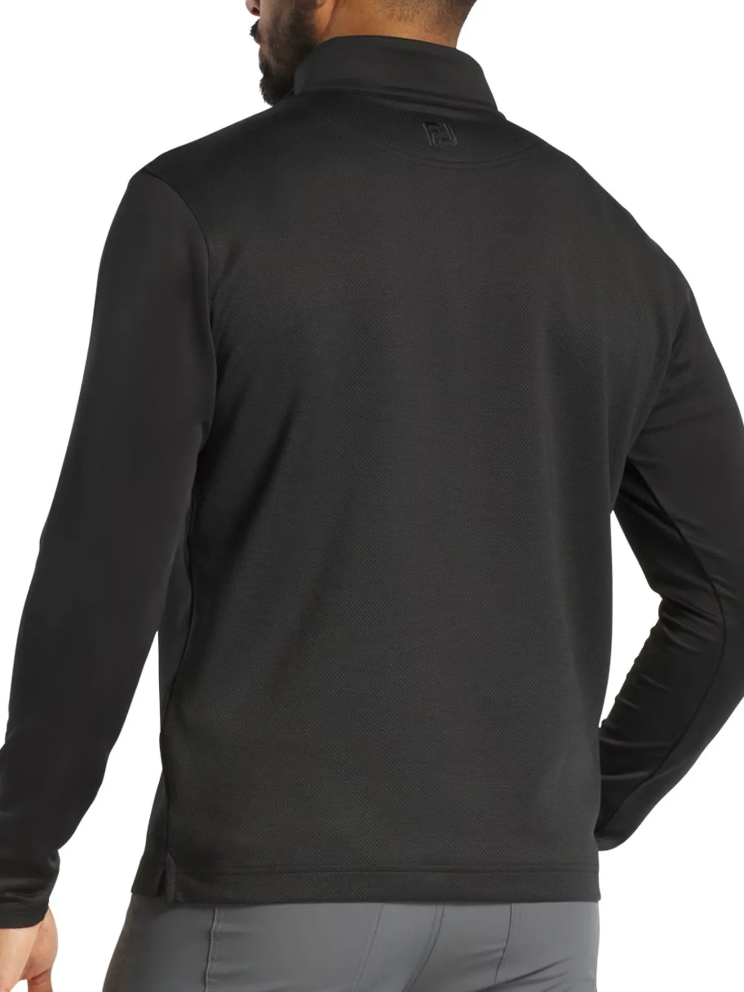 FootJoy Jumpers|Tonal Block Pullover (Athletic Fit) - Black