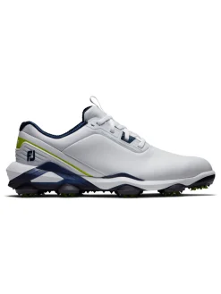 FootJoy Mens Golf Shoes|Tour Alpha Golf Shoes - White/Navy/Lime