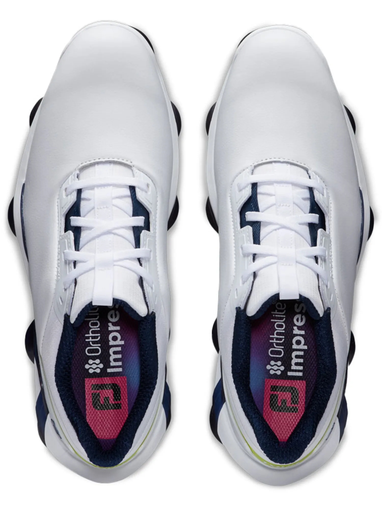 FootJoy Mens Golf Shoes|Tour Alpha Golf Shoes - White/Navy/Lime