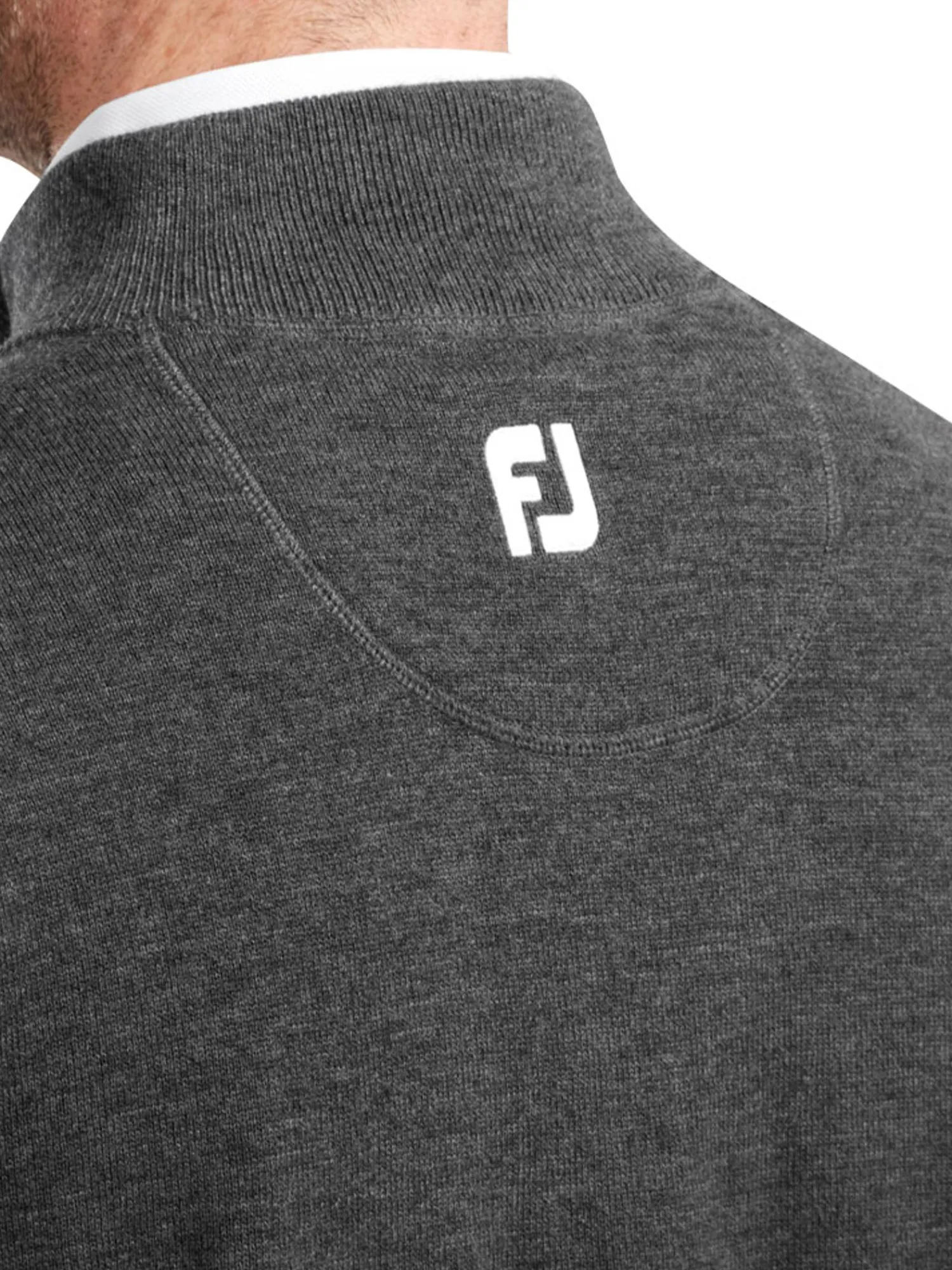 FootJoy Jumpers|Wool Blend 1/2 Zip Pullover - Heather Charcoal