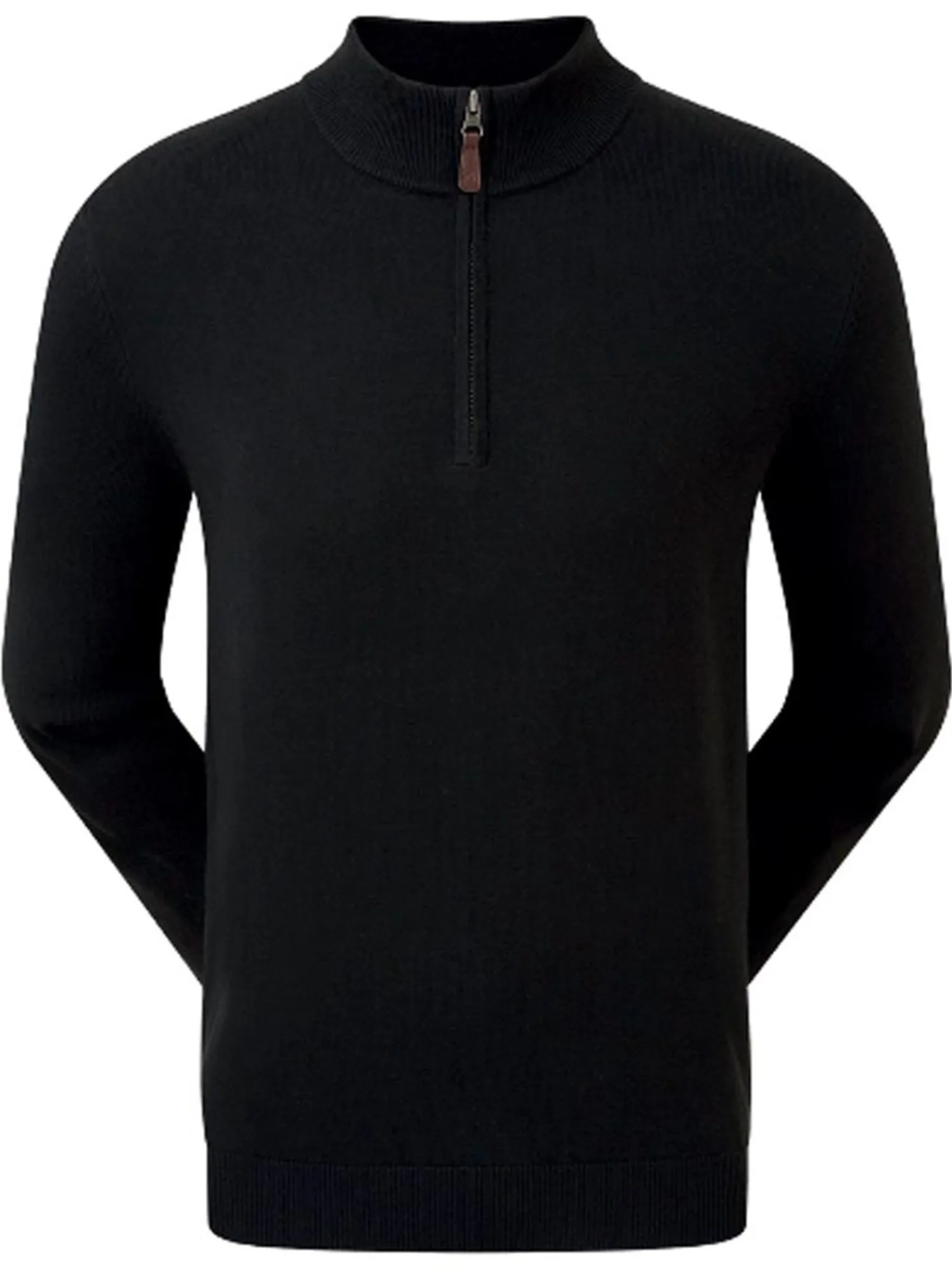 FootJoy Jumpers|Wool Blend 1/2 Zip Pullover - Black