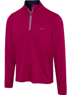 Greg Norman Clearance Clothing|1/4 Zip Pullover - Garnet