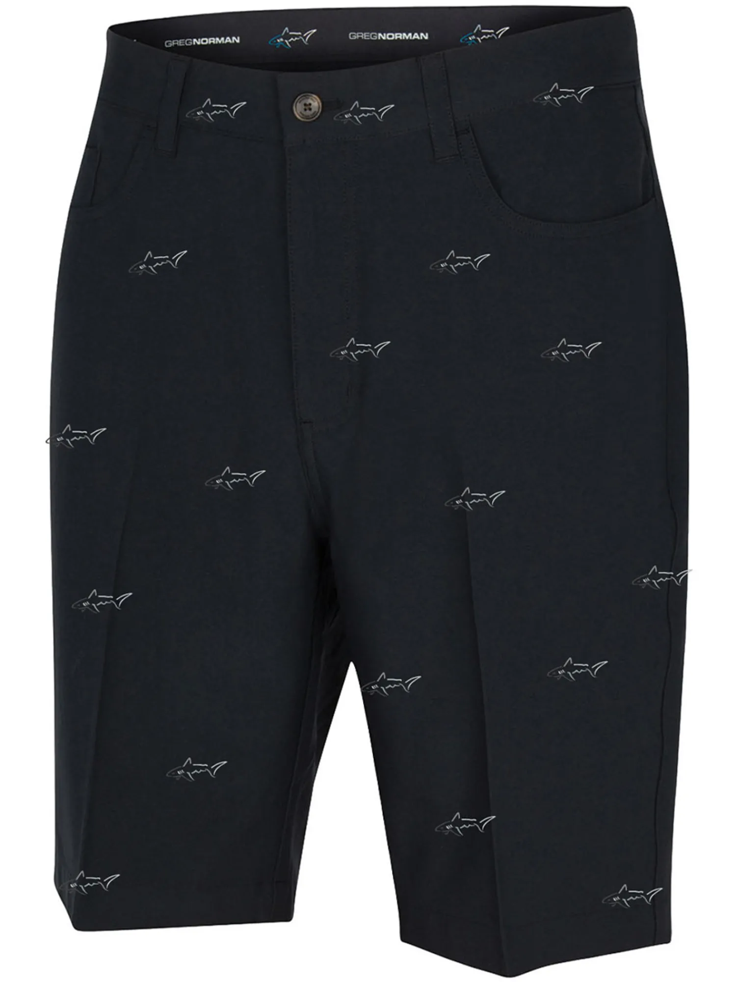Greg Norman Clearance Clothing|Classic Shark 9.5-Inch Tech Short - Black