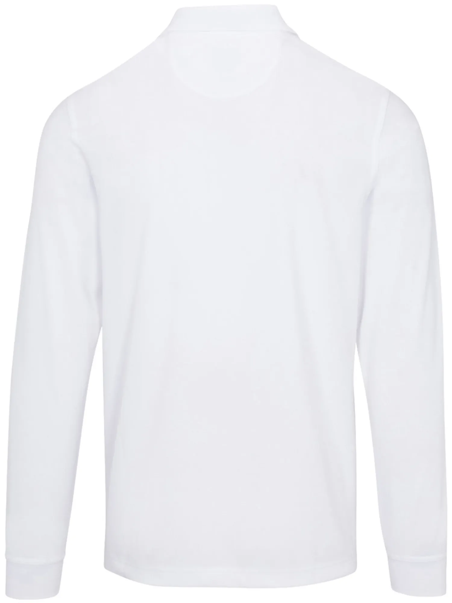 Greg Norman Shirts|Long Sleeve Pique Shark Polo - White