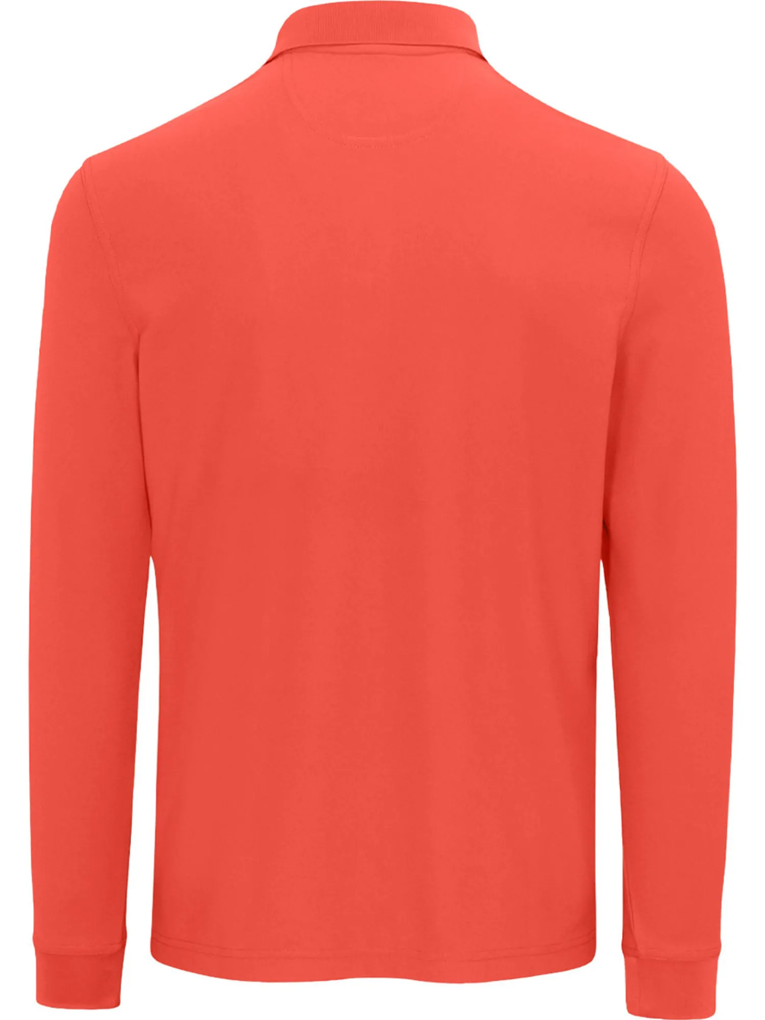 Greg Norman Shirts|Long Sleeve Pique Shark Polo - Spiced Coral