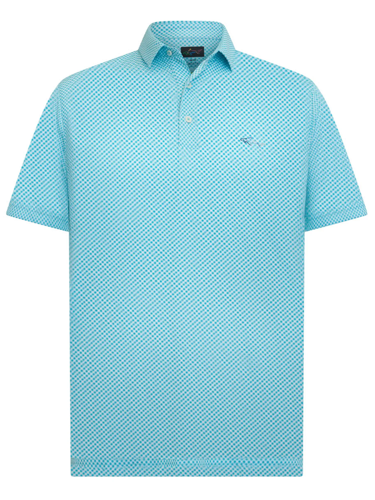 Greg Norman Clearance Clothing|ML75 Diamond Print Polo - Cool Aqua