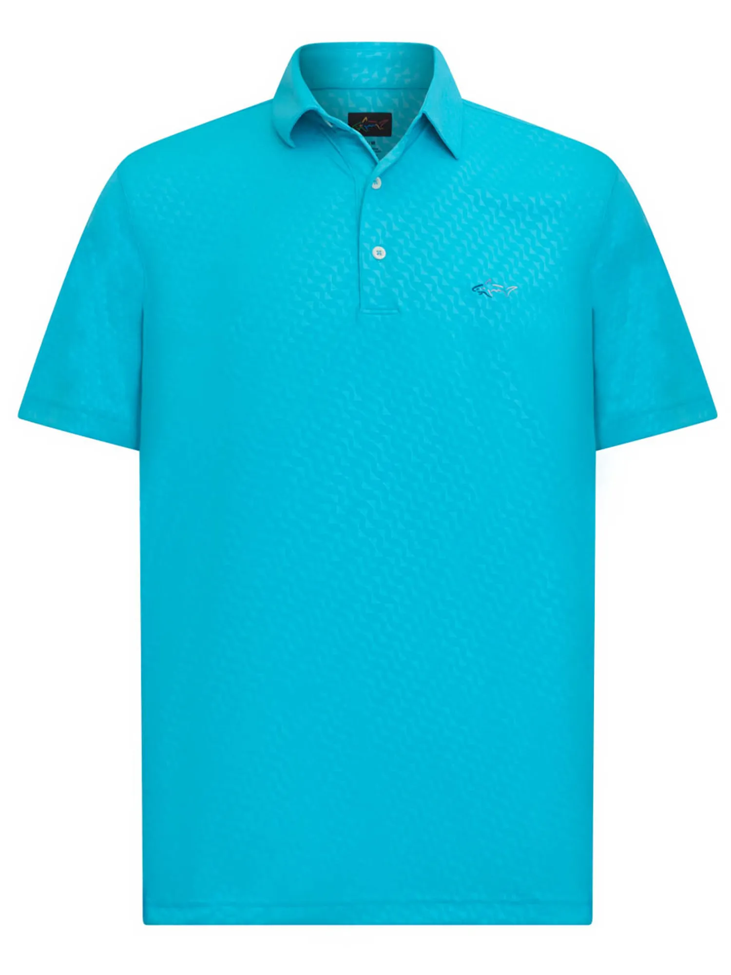 Greg Norman Clearance Clothing|ML75 Geo Embossed Polo - Bright Turquoise