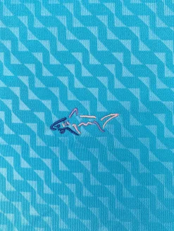 Greg Norman Clearance Clothing|ML75 Geo Embossed Polo - Bright Turquoise