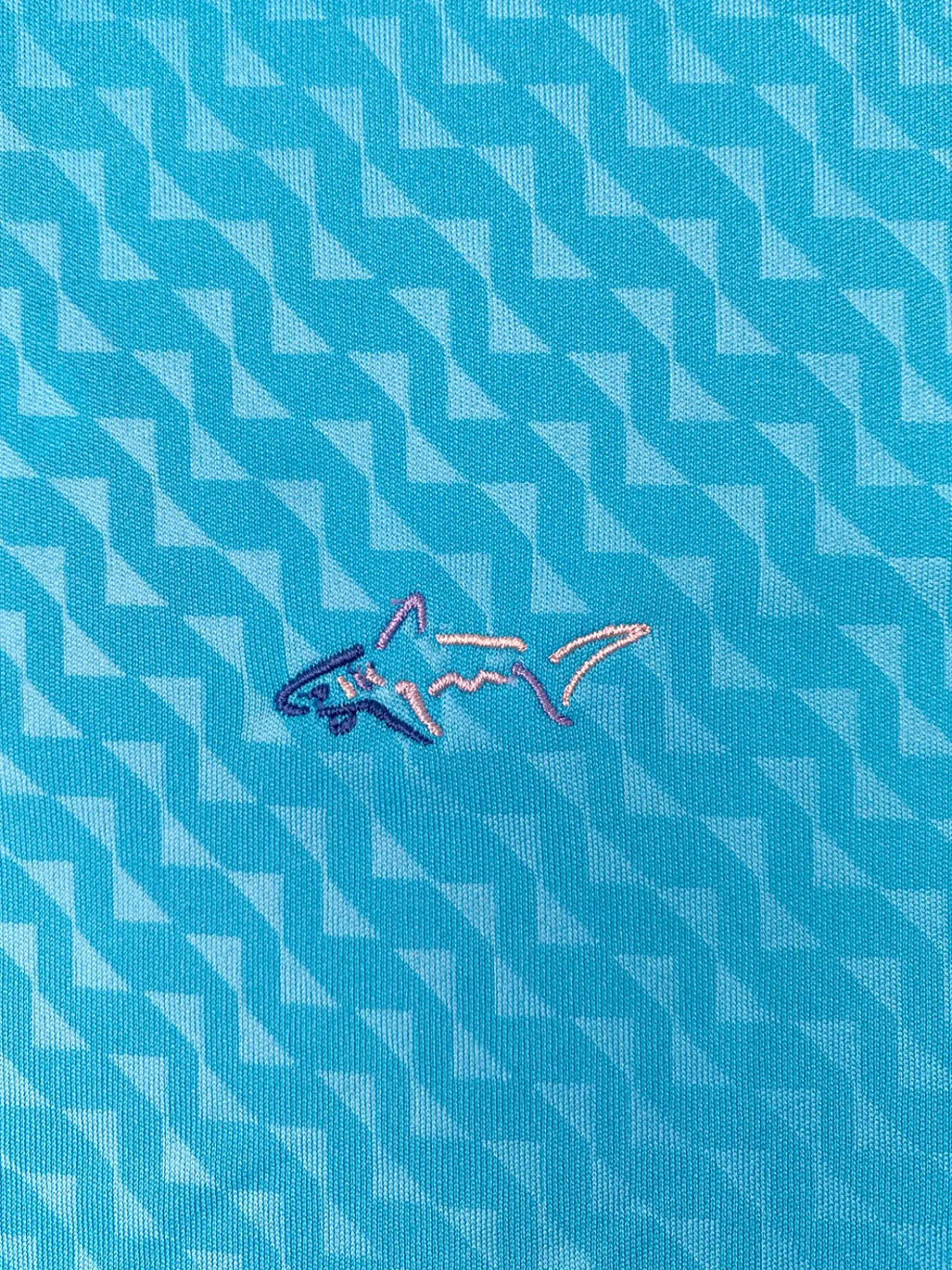 Greg Norman Clearance Clothing|ML75 Geo Embossed Polo - Bright Turquoise
