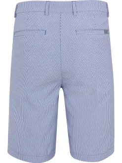Greg Norman Clearance Clothing|Seersucker Stripe 9.5" Short - Maritime/White