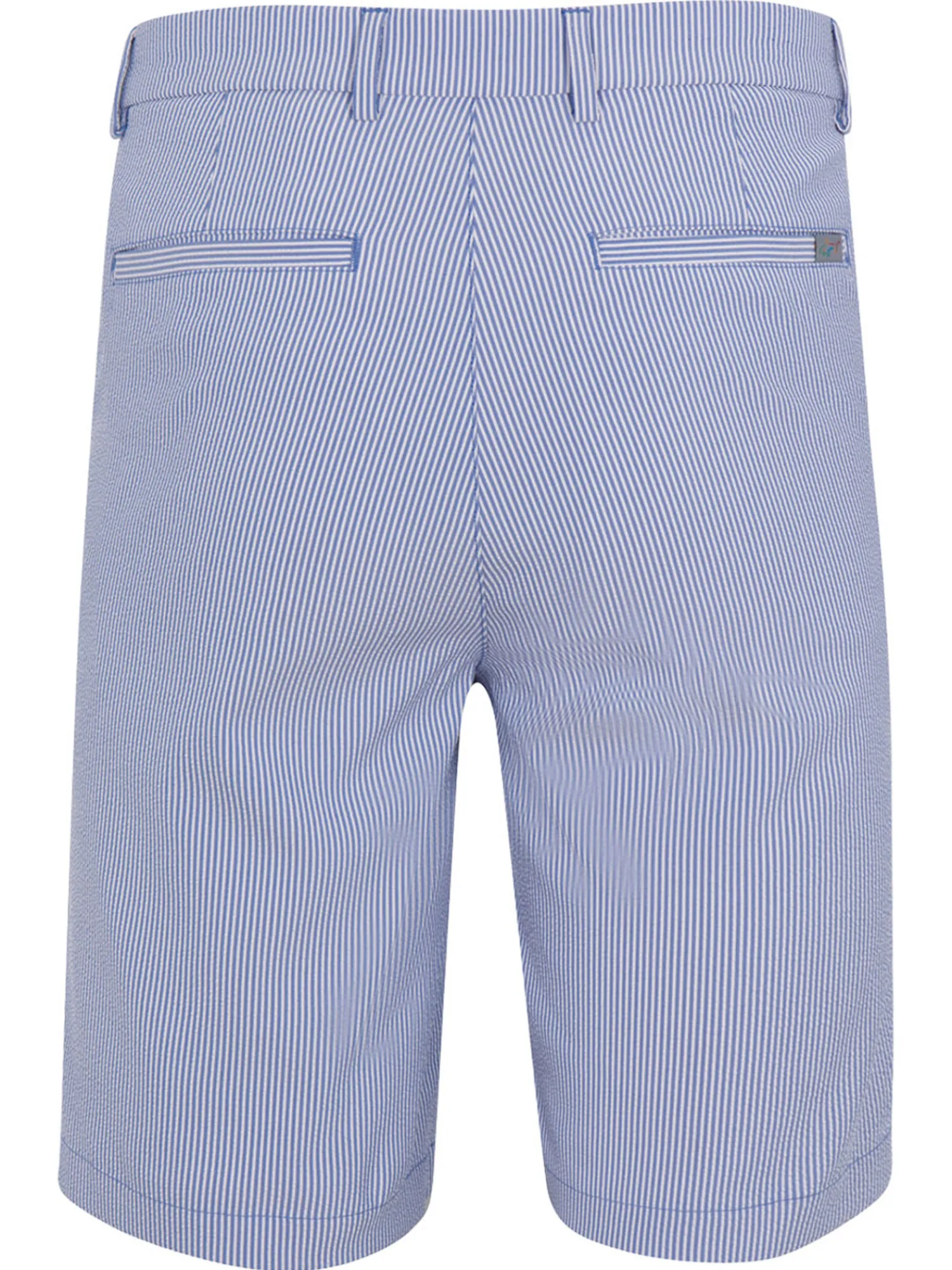 Greg Norman Clearance Clothing|Seersucker Stripe 9.5" Short - Maritime/White