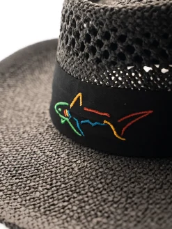 Greg Norman Hats|Signature Straw Hat - Black