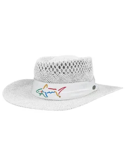 Greg Norman Hats|Signature Straw Hat - White