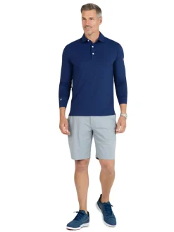 IBKUL Shirts|Men's Long Sleeve Polo - Ink
