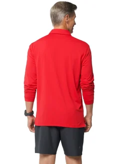 IBKUL Shirts|Men's Long Sleeve Polo - Red